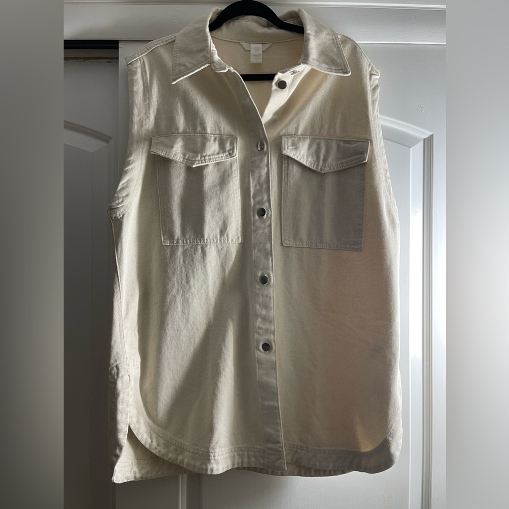 BEIGE DENIM VEST